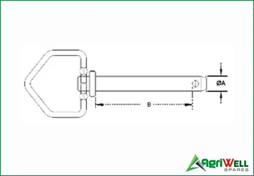 Foldover Handle Hitch Pins With Clip