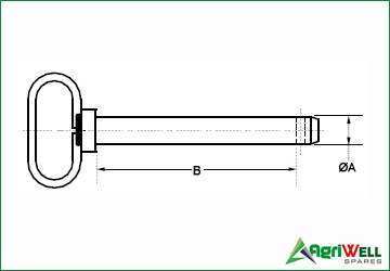 hitch pins blue handle