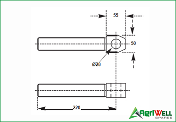 TIE ROD FOR ARTICULATED YOKE