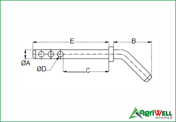 implement mounting pins-bent