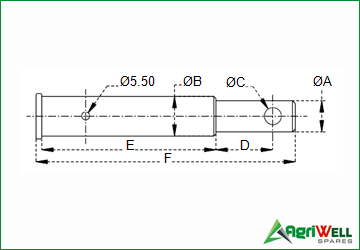 implement mounting pins