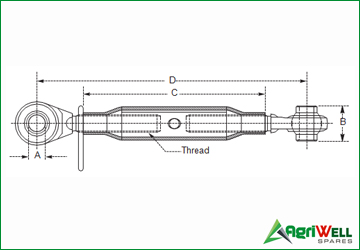 tractor top link assembly