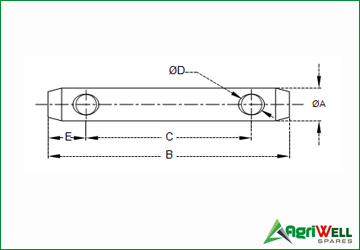 top link pins headless