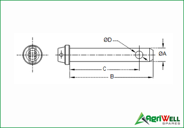 TOP LINK PINS WITH LINCH PIN & CHAIN