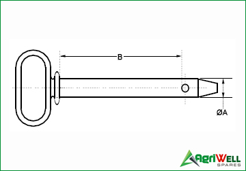 FORGED FIXED BLACK HANDLE HITCH PINS