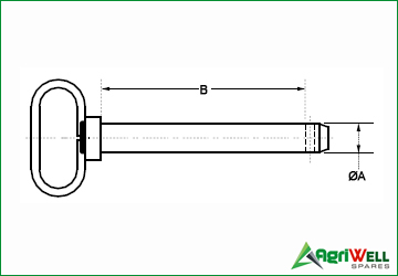 HITCH PIN RED HANDLE (GRADE 5)