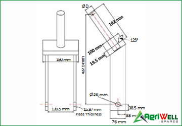 tail wheel fork-CASTER FORK (HEAVY DUTY)